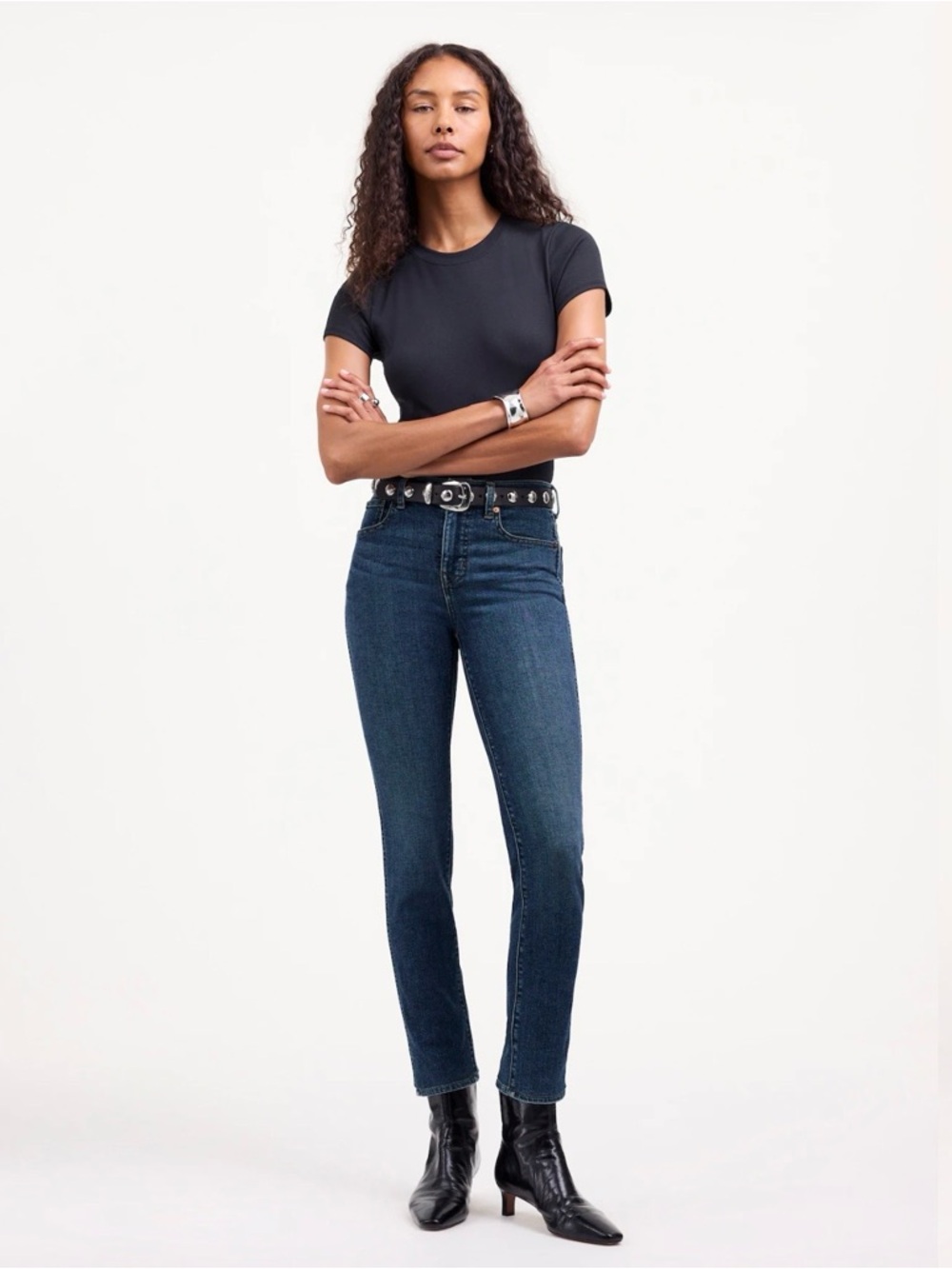 Madewell Dark Blue Straight-Leg Jeans